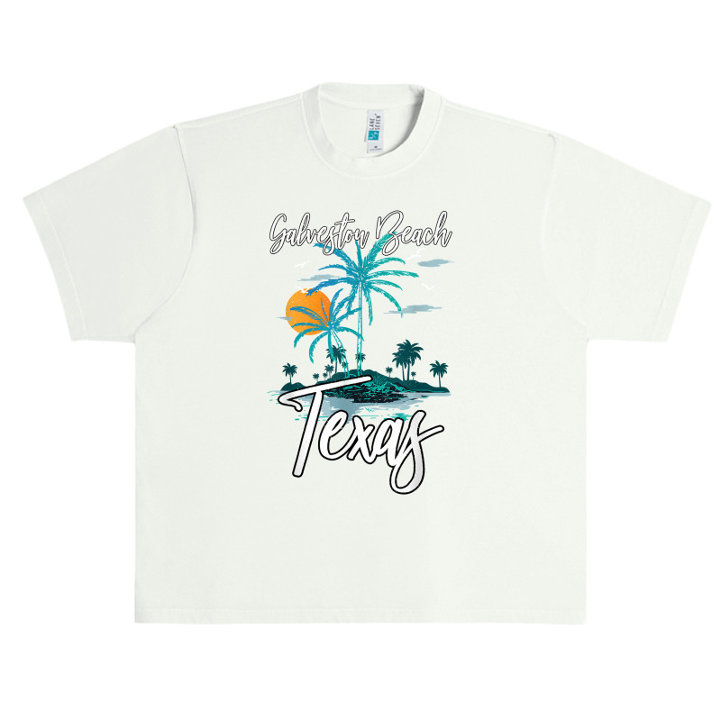 Family Vacation Retro Sunset Texas Galveston Beach Urban Heavy T-shirt by FrancesTiffany | Artistshot