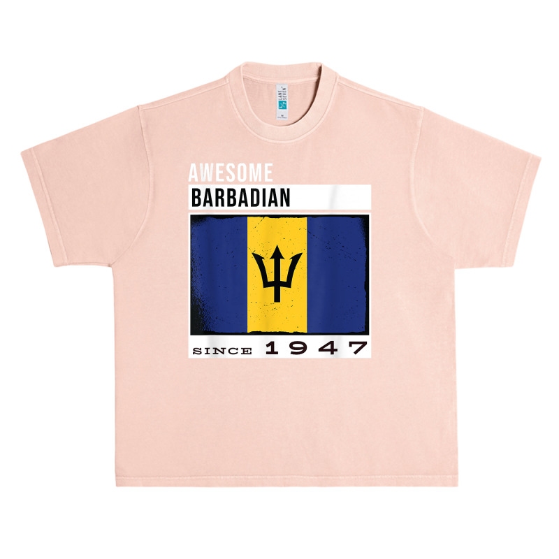 Awesome Barbadian Since 1947   Barbadian 75th Birthday T Shirt Urban Heavy T-shirt by cm-arts | Artistshot