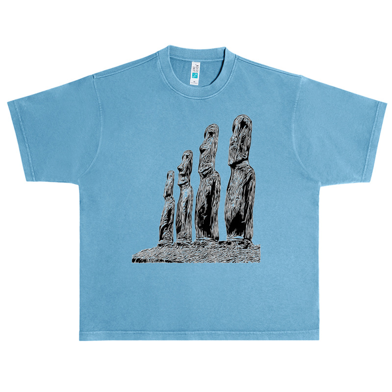 Easter Island Moai Statue Monolith World Mystery Urban Heavy T-shirt | Artistshot