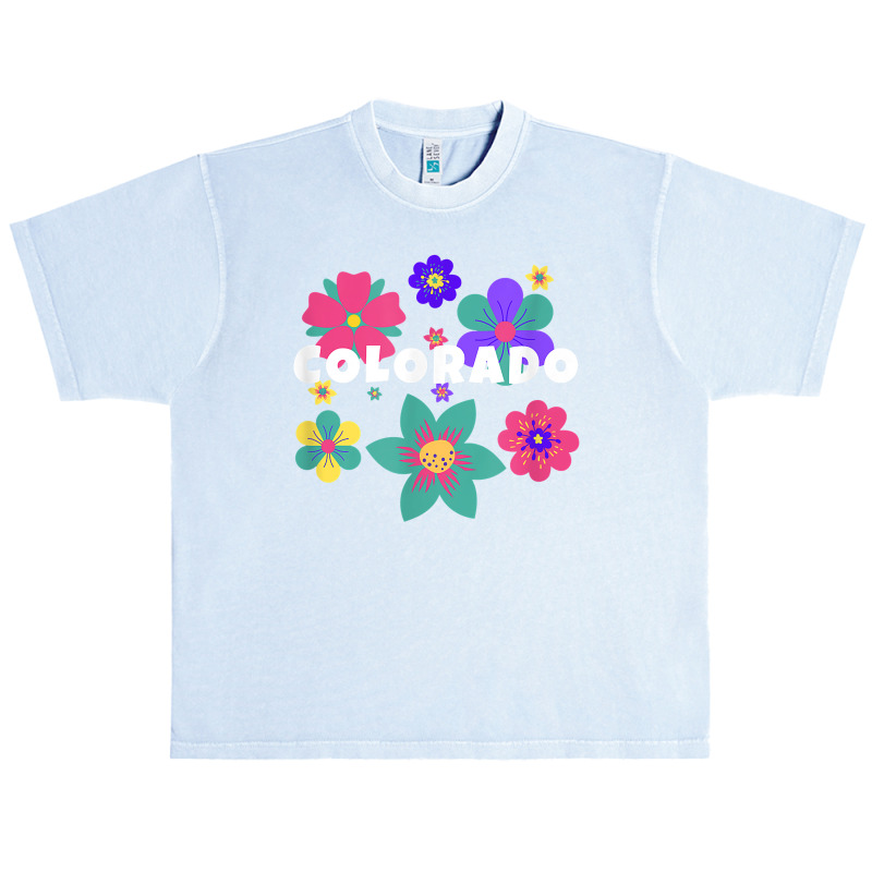 Floral Overlay Colorado Souvenir Tee Flowers For Women Kids T Shirt Urban Heavy T-shirt by cm-arts | Artistshot