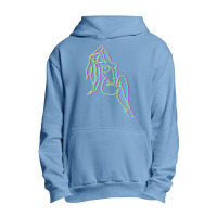 Colorful Line Work Girl Premium Urban Pullover Hoodie | Artistshot