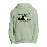 Give God The Reins Country Music Cowboy Day Gift Urban Pullover Hoodie | Artistshot