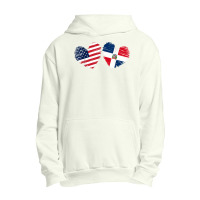 Usa Dominican Republic Flag Heart Dominican American T Shirt Urban Pullover Hoodie | Artistshot