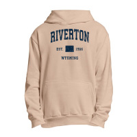 Riverton Wyoming Wy Vintage Athletic Navy Sports Design T Shirt Urban Pullover Hoodie | Artistshot