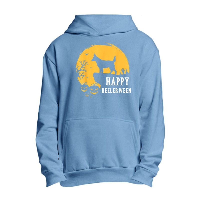 Australian Cattle Dog Full Moon Red Blue Heeler Halloween Urban Pullover Hoodie by Newest | Artistshot