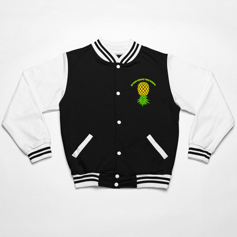 Upside Down Pineapple Shirt Sharing Swinger T Shirt Bomber Jacket | Artistshot