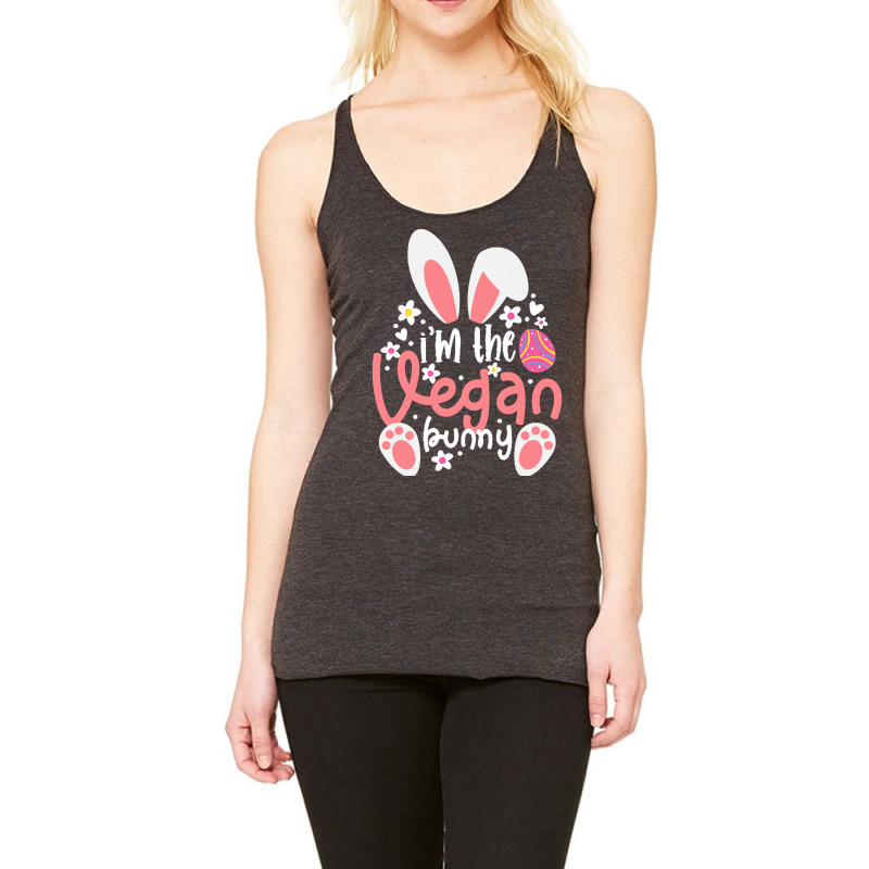 Vegan Design T  Shirt Bunny Ears I'm The Vegan Bunny Matching Easter V Racerback Tank by alexandrea99751 | Artistshot