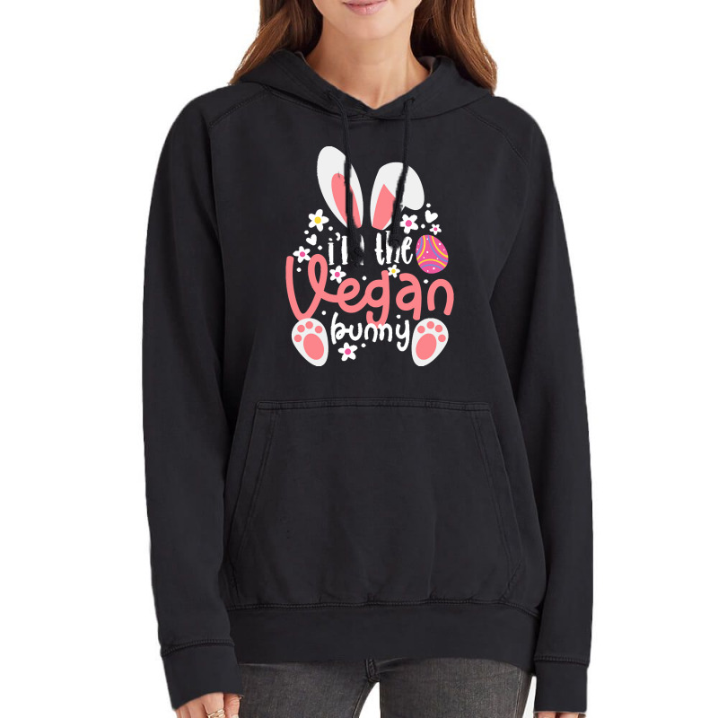 Vegan Design T  Shirt Bunny Ears I'm The Vegan Bunny Matching Easter V Vintage Hoodie by alexandrea99751 | Artistshot