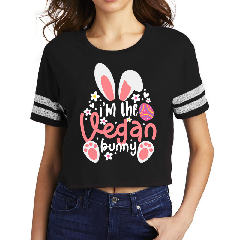 Vegan Design T  Shirt Bunny Ears I'm The Vegan Bunny Matching Easter V Scorecard Crop Tee by alexandrea99751 | Artistshot