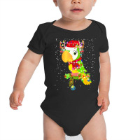 Funny Christmas Gift For Cat Lover T  Shirt Santa Parrot Gorgeous Rein Baby Bodysuit | Artistshot