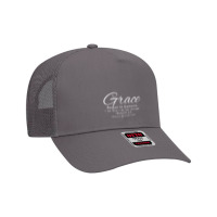 Grace Began In Genesis Script Edition Mesh Back Trucker Hat | Artistshot