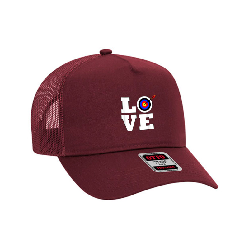 Archery Love Bow And Arrow Shooting Target Bulls Eye T Shirt Mesh Back Trucker Hat | Artistshot