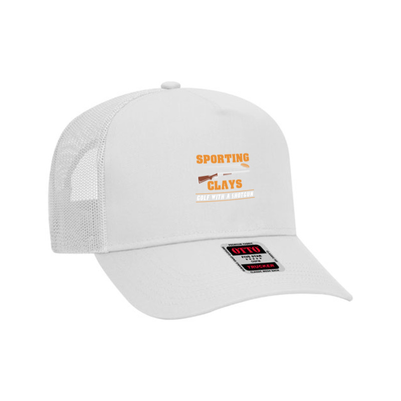 Sporting Clays   Golf With A Shotgun   Clay Target Shooting Pullover H Mesh Back Trucker Hat | Artistshot