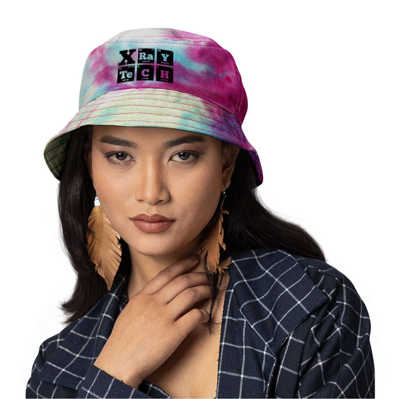 Radiologist Xray Tech Shirt Periodic Table Tie Dyed Bucket Hat by Diamond Tees | Artistshot