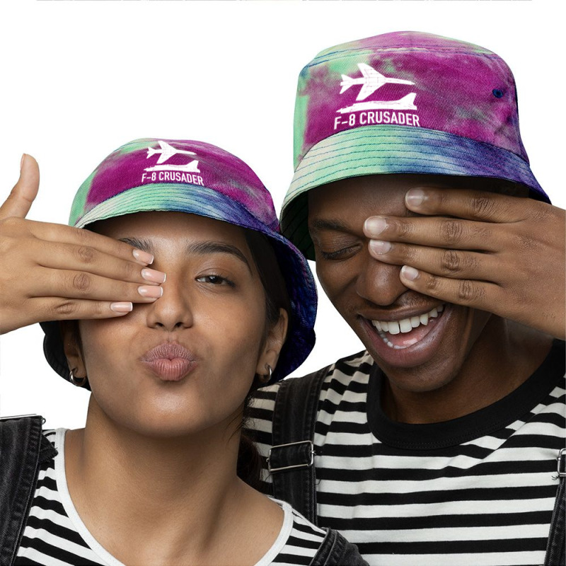 F8 Crusader Jet Fighter Plane Tie Dyed Bucket Hat | Artistshot