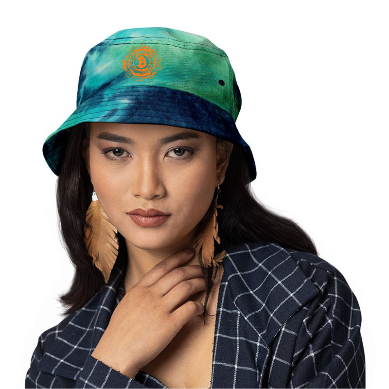 Crypto Bitcoin Tie Dyed Bucket Hat by Lissette | Artistshot