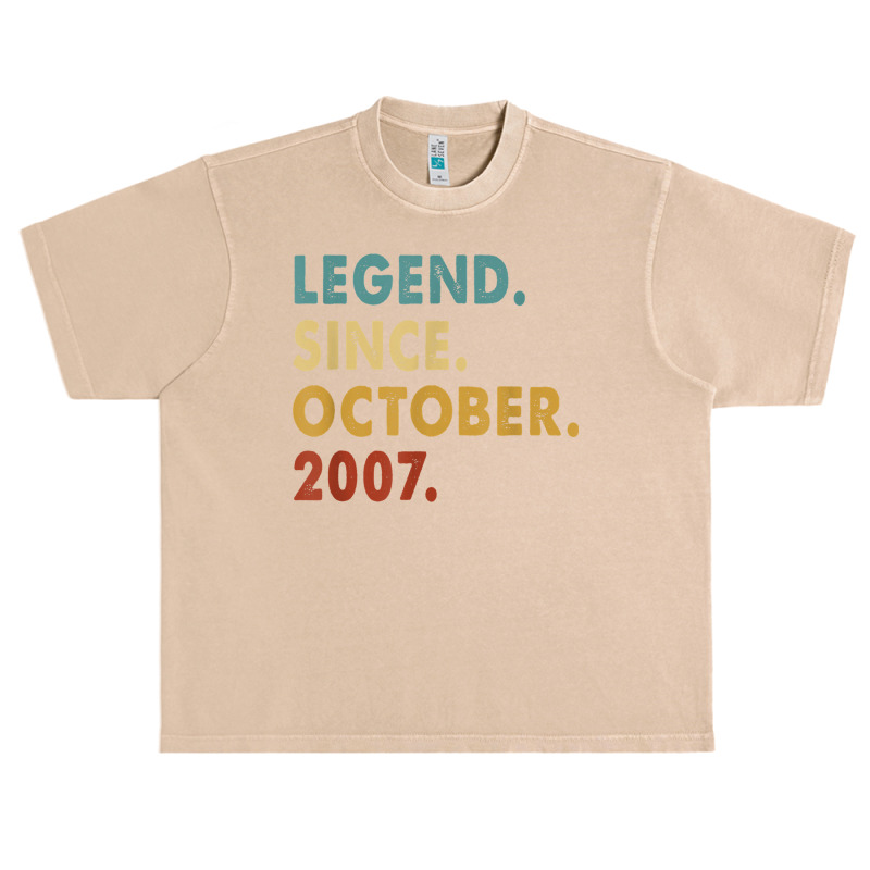 15 Years Old Gifts 15th Birthday Legend Since October 2007 Urban Heavy T-shirt | Artistshot