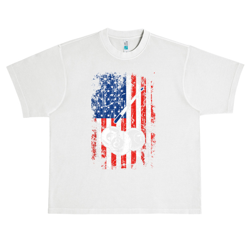 Billiards American Flag Cue Pool Balls Billiard Player Gift Urban Heavy T-shirt | Artistshot