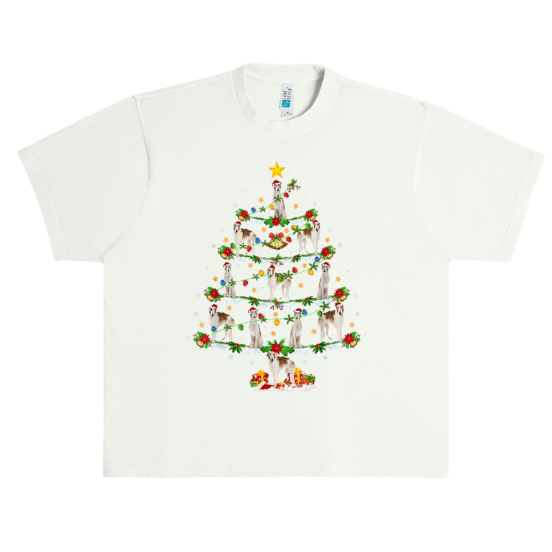 Borzoi Dog Lover Xmas Lights Borzoi Christmas Tree Urban Heavy T-shirt | Artistshot