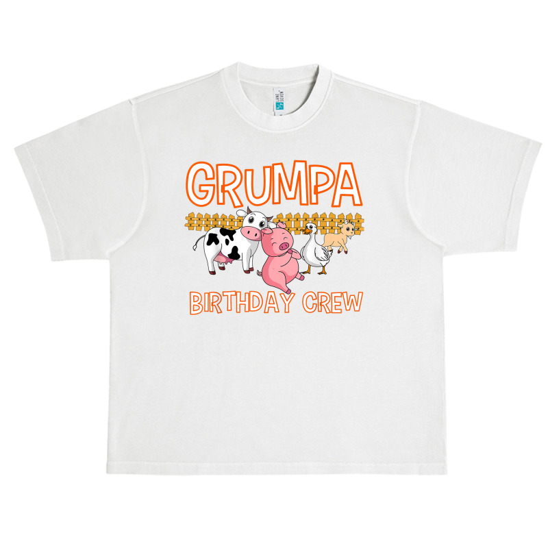 Grumpa Birthday Crew Farm Animal Bday Party Celebration Urban Heavy T-shirt | Artistshot