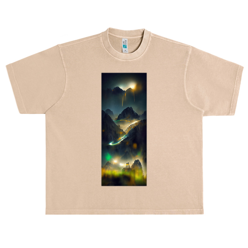 Quasar In Motion Across The Night Sky Mountain Blur Northern Urban Heavy T-shirt by Hulk | Artistshot