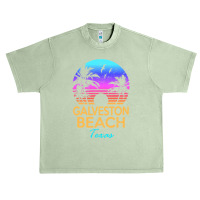 Galveston Beach Texas Summer Vacation Vintage Sunset Graphic Urban Heavy T-shirt | Artistshot