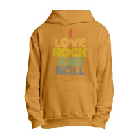 I Love Rock And Roll Distressed Rainbow 70s Urban Pullover Hoodie | Artistshot