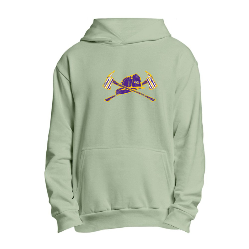 Lsu Tigers Firefighter Axe Flag - Apparel Urban Pullover Hoodie | Artistshot