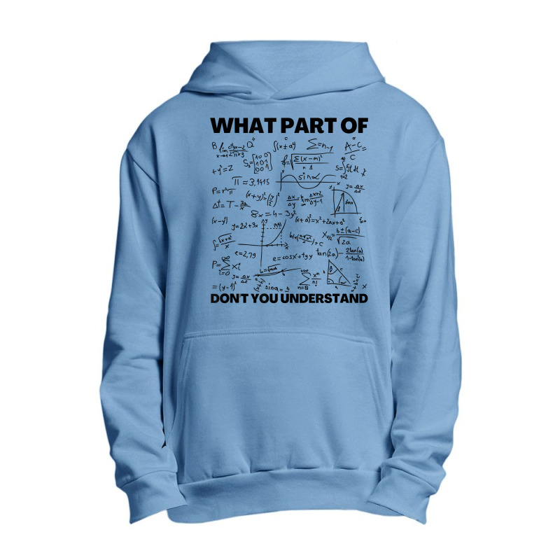 Funny What Part Of Don't You Understand Math Teacher Gift Birthday Gif Urban Pullover Hoodie | Artistshot