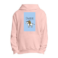 Onwards! At A Reasonable Speed (sloth Riding Unicorn) Urban Pullover Hoodie | Artistshot