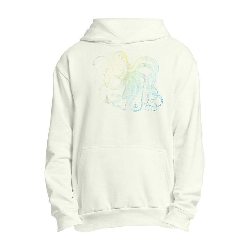 Octopus Cool Vintage Marine Biologist Ocean Sea Life 3 Urban Pullover Hoodie | Artistshot