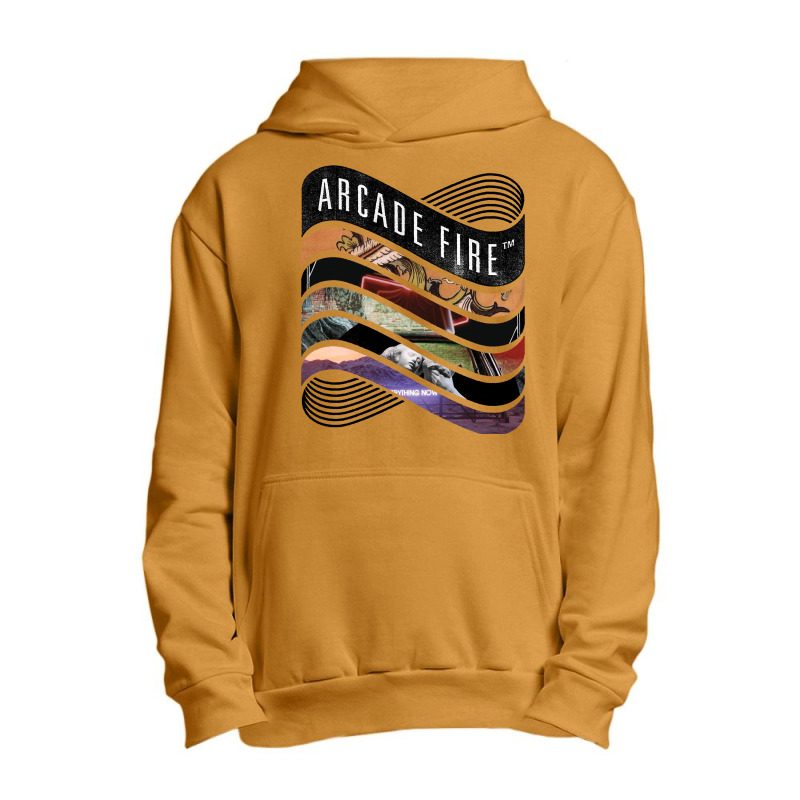 Arcade Fire Discography Urban Pullover Hoodie by cm-arts | Artistshot