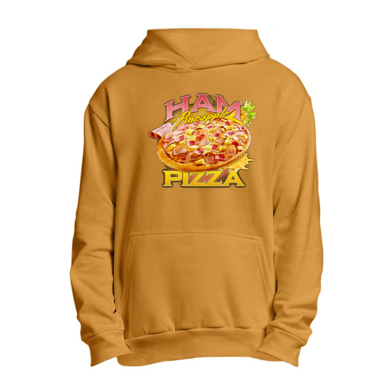 Ham And Pineapple Pizza, Ham, Pineapple Pizza, Food Fit Hawaiian Lover Urban Pullover Hoodie | Artistshot