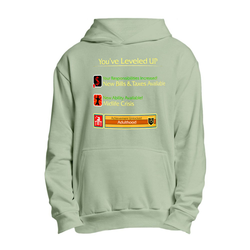 Level Up Life, Level Up Life  Vintage, Level Up Life  Art, Level Up Li Urban Pullover Hoodie | Artistshot