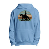 Western Cowboy Reining Horse Sliding Stop Vintage Style Urban Pullover Hoodie | Artistshot