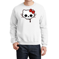Skull Kitty Crewneck Sweatshirt | Artistshot