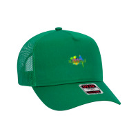 Flamingo Tropical Beach Mesh Back Trucker Hat | Artistshot