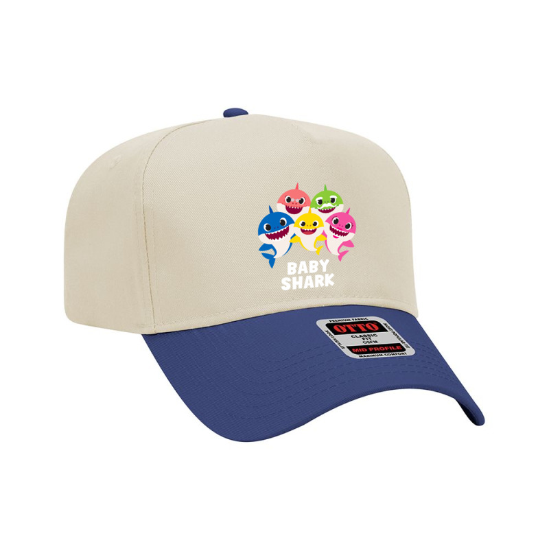 Pinkfong Baby Shark Family  With Text Adjustable Baseball Cap by trokeryth | Artistshot