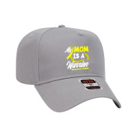 My Mom Is A Warrior Yellow Ribbon Endometriosis Awareness Premium Adjustable Baseball Cap | Artistshot