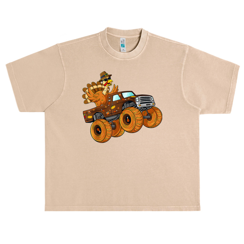 Thanksgiving Turkey Riding Monster Truck Boys Kids Urban Heavy T-shirt | Artistshot