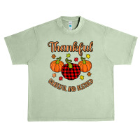 Thankful Grateful Blessed Turkey Thanksgiving Family Graphic Urban Heavy T-shirt | Artistshot