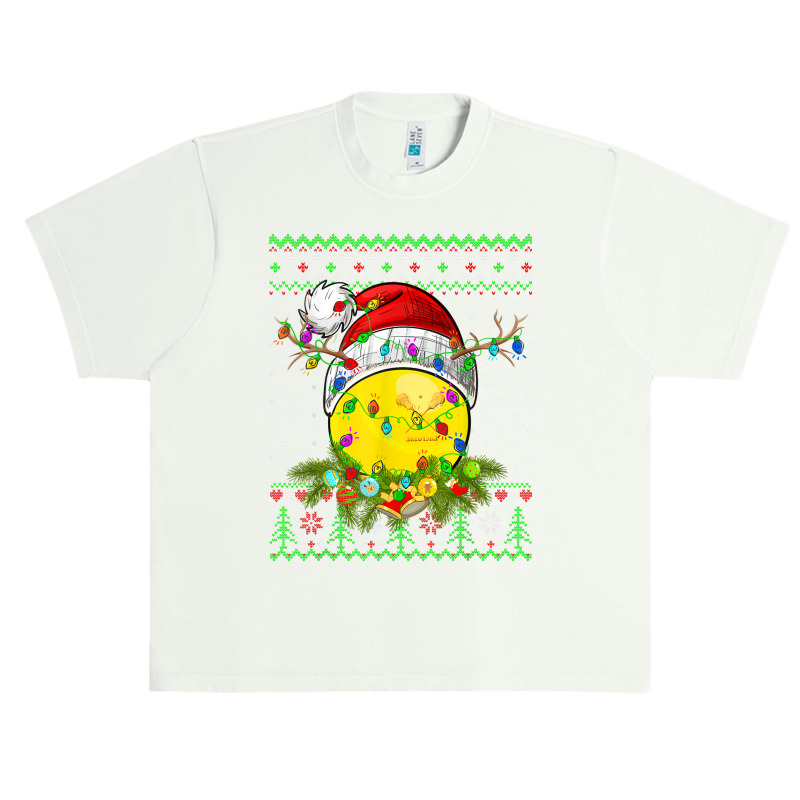 Funny Lacrosse Sport Ugly Christmas Pajama Lights Xmas Urban Heavy T-shirt | Artistshot