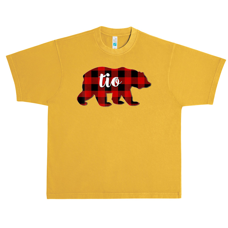 Red Plaid Tio Bear Matching Family Buffalo Christmas Urban Heavy T-shirt | Artistshot