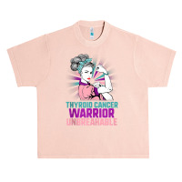 Thyroid Cancer Woman Warrior Purple Pink Ribbon Awareness Tank Top Urban Heavy T-shirt | Artistshot