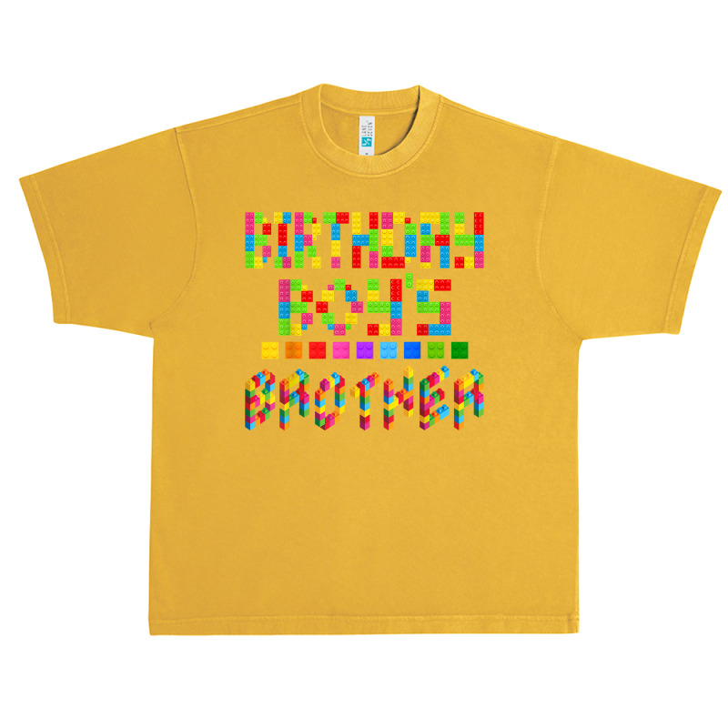 Building Brick Block Brother Of Birthday Boy Urban Heavy T-shirt by EllaJennifer | Artistshot