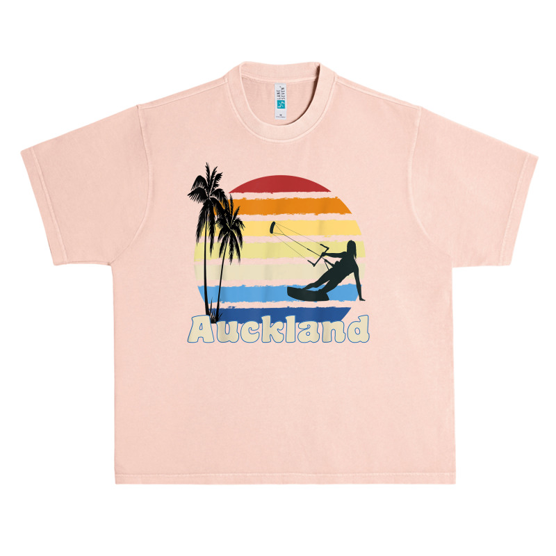 Auckland New Zealand Kitesurfing Kitesurfer Beach Urban Heavy T-shirt by Dapper | Artistshot