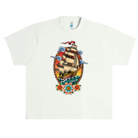 Old School American Traditional Tattoo Flash Clipper Ship Tank Top Urban Heavy T-shirt | Artistshot