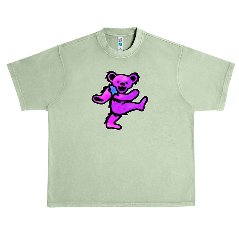 Pink Grateful Dancing Hippie Classic Rock Dead Bear Urban Heavy T-shirt | Artistshot