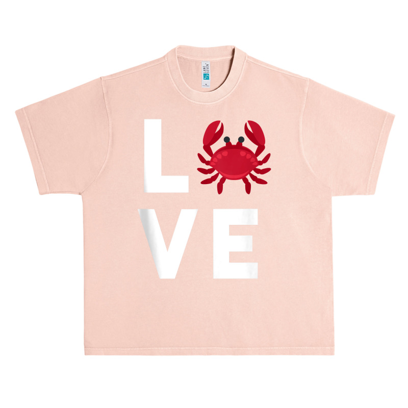 I Love Crabs Cute Crab Lover Crustacean Seafood Crab Tank Top Urban Heavy T-shirt | Artistshot