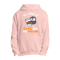 Coffee And My Penguin Sea Bird King Emperor Penguin Urban Pullover Hoodie | Artistshot